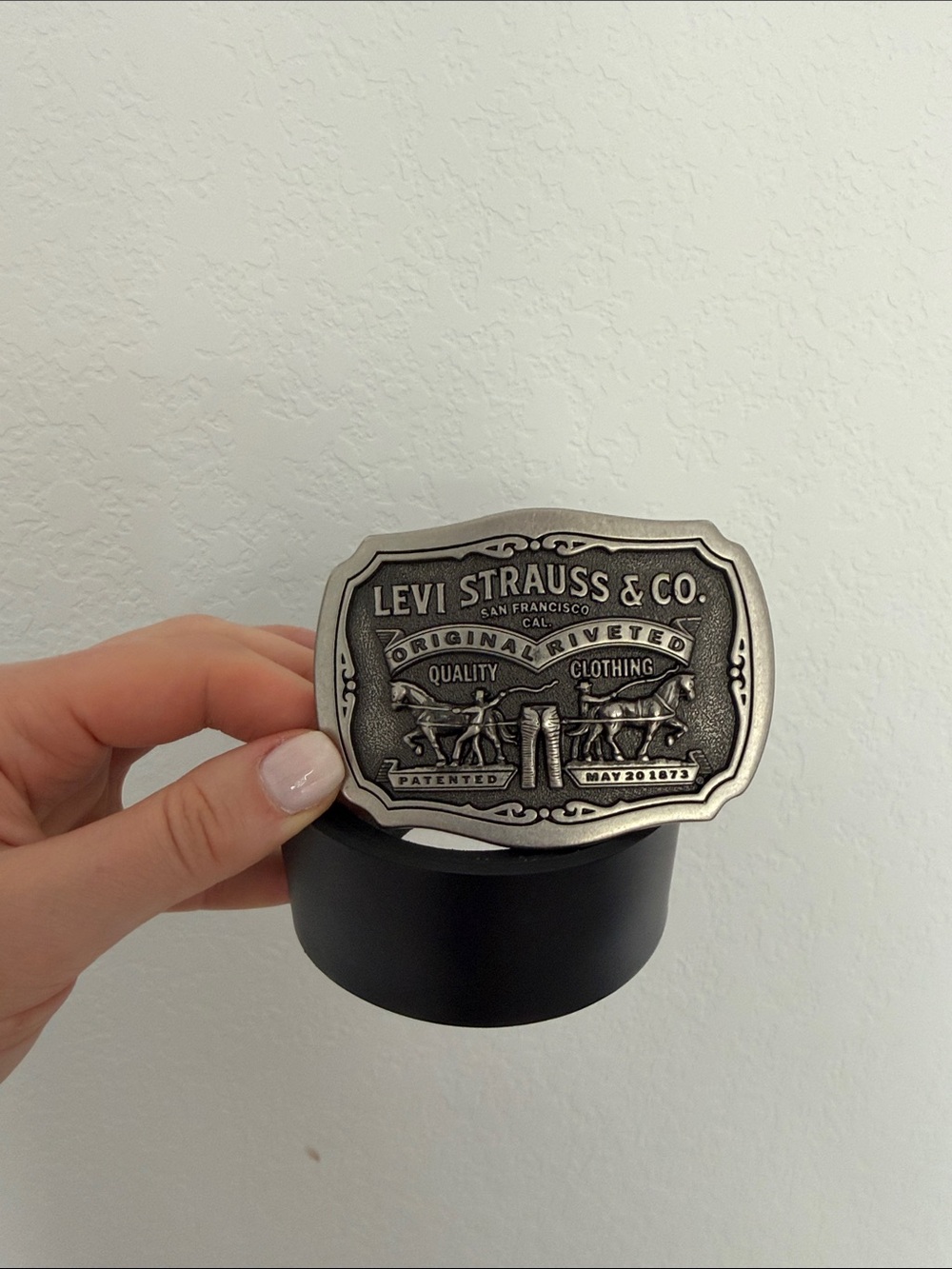 Levi's black Belt with Silver Buckle